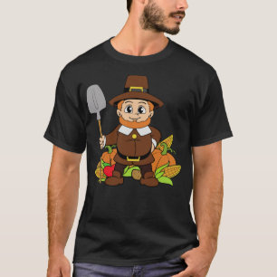 Happy Thanksgiving Pumpkins Aquarelldruckhund ein T-Shirt