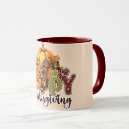 Happy Thanksgiving Pumpkins Tasse