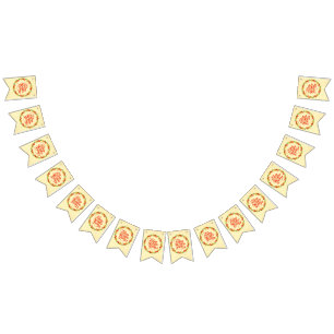 Happy Thanksgiving Red Gold Wreath Wimpelkette
