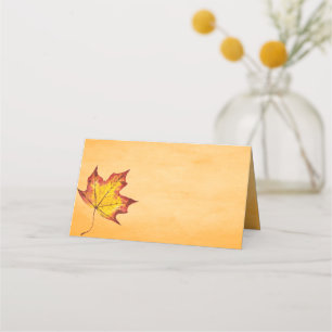 Happy Thanksgiving Rustic Fall Leaf Tischsitze Platzkarte