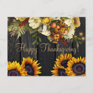 Happy Thanksgiving rustikale Ernte Erntedank Feiertagspostkarte