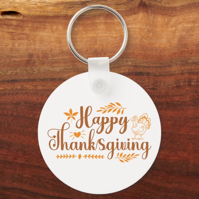 Happy Thanksgiving Schlüsselanhänger (Rückseite)