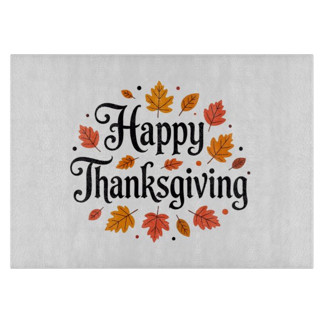 Happy Thanksgiving Schneidebrett (Vorderseite)