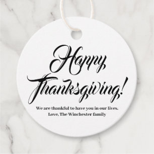 Happy Thanksgiving schwarze benutzerdefinierte Skr Geschenkanhänger