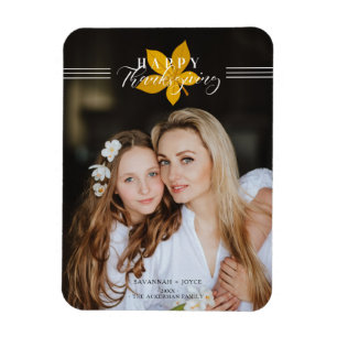 Happy Thanksgiving Script-Blätter Benutzerdefinier Magnet