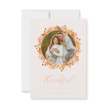 Happy Thanksgiving Script Garland Blätter Foto