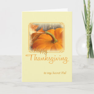 Happy Thanksgiving Secret Pal Feiertagskarte