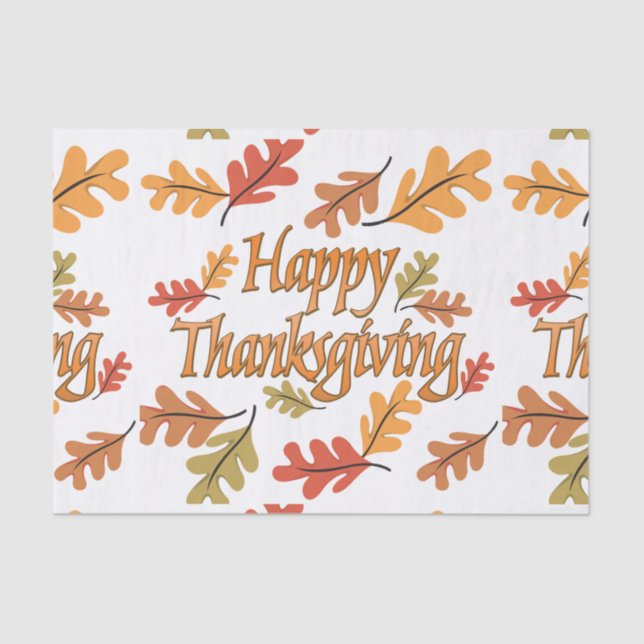 Happy Thanksgiving Seidenpapier (Vorderseite)
