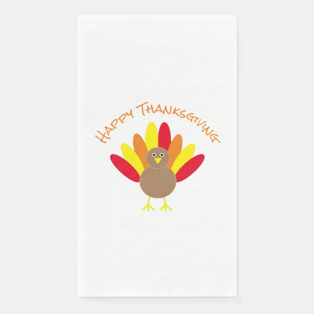Happy Thanksgiving Serviette (Vorderseite)