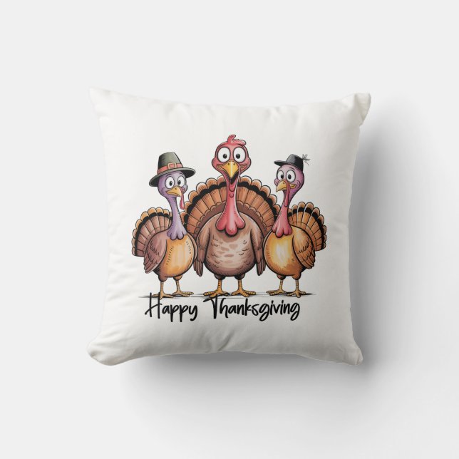 Happy Thanksgiving Shirt | Herbstfeiertag Türkei T Kissen (Vorderseite)