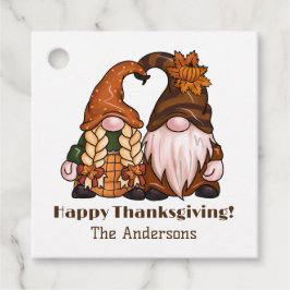 Happy Thanksgiving Skandinavien Gnomes Geschenkanhänger