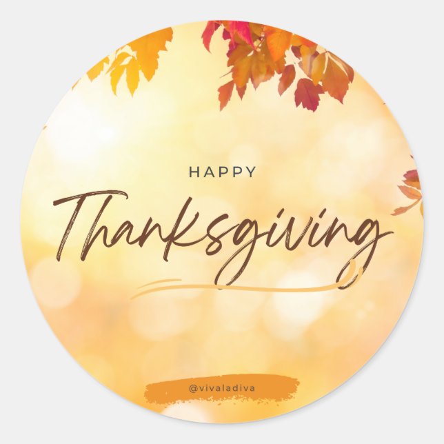 Happy Thanksgiving Stickers (Vorderseite)