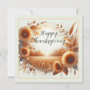 Happy Thanksgiving Sunblumen Karte