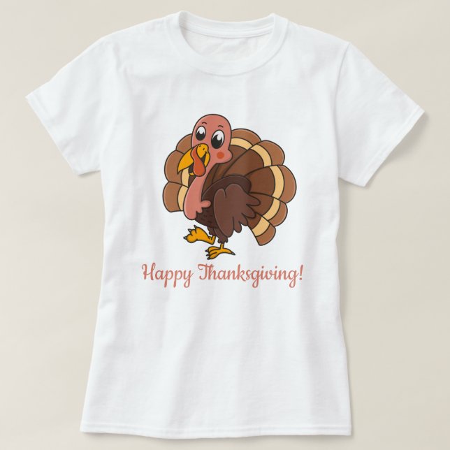 Happy Thanksgiving T - Shirt (Design vorne)