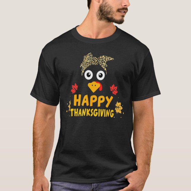 Happy Thanksgiving T-Shirt für Jungen Mädchen Kind (Vorderseite)