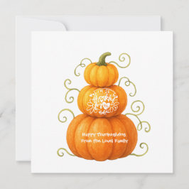 Happy Thanksgiving Thankful Pumpkins Feiertagskarte