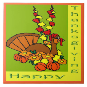 Happy Thanksgiving Tile Fliese