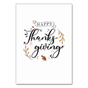 Happy Thanksgiving Tischnummer