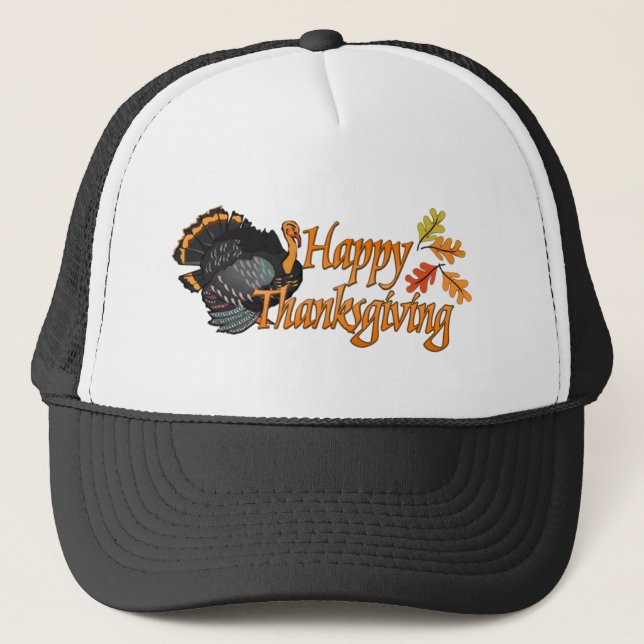 Happy Thanksgiving Truckerkappe (Vorderseite)
