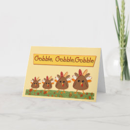 Happy Thanksgiving Türkei Familie Feiertagskarte