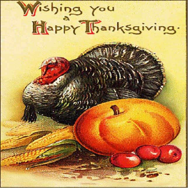 Happy Thanksgiving Türkei Foto-Skulptur Freistehende Fotoskulptur (Vorne)