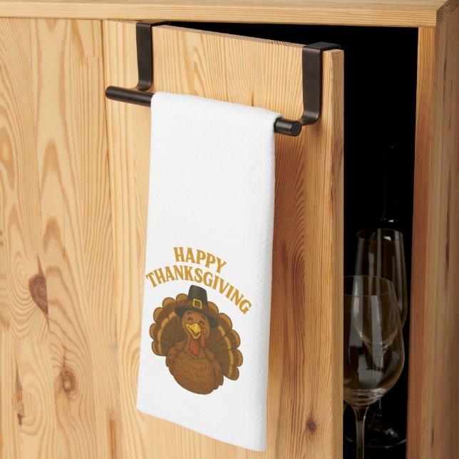 Happy Thanksgiving Türkei Geschirrtuch (Drittel gefaltet)
