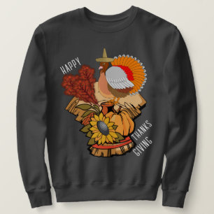 Happy Thanksgiving Türkei Pilgrim Holiday Sweater Sweatshirt