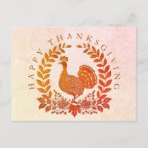 Happy Thanksgiving Türkei Postcard