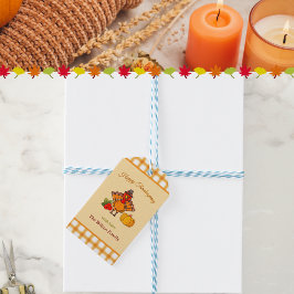 Happy Thanksgiving Türkei Pumpkin Yellow Orange Geschenkanhänger