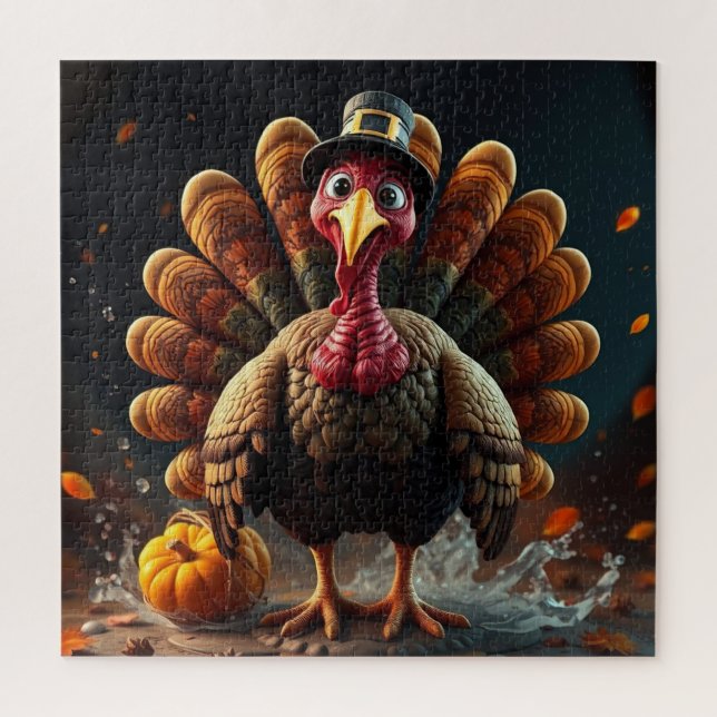 Happy Thanksgiving Türkei Puzzle (Vertikal)