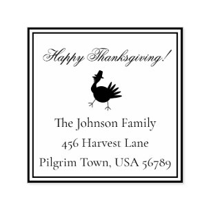 Happy Thanksgiving Türkei Rücksendeadresse Permastempel