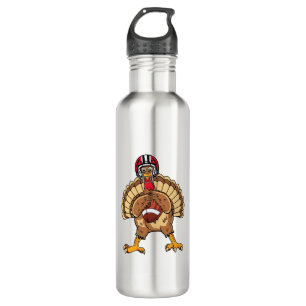 Happy Thanksgiving Türkei spielen Fußball Vater Mä Edelstahlflasche
