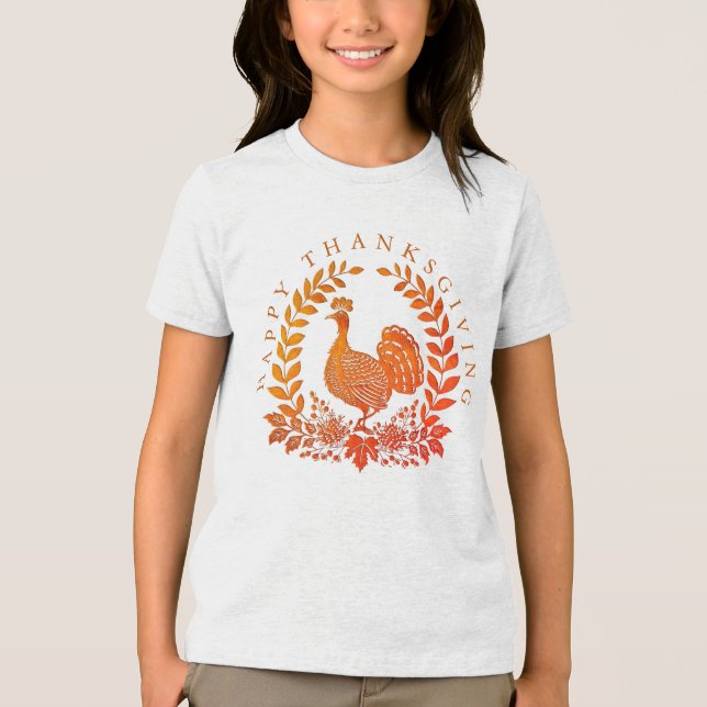 Happy Thanksgiving Türkei T - Shirt (Vorderseite)