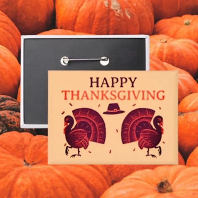 Happy Thanksgiving Turkey Button (Von Creator hochgeladen)