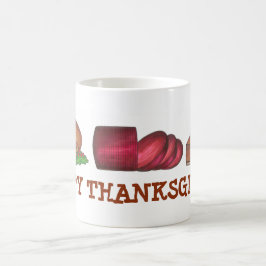 Happy Thanksgiving Turkey Cranberry Pie Slice Tass Kaffeetasse