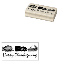 Happy Thanksgiving Turkey Cranberry Pumpkin Pie Gummistempel