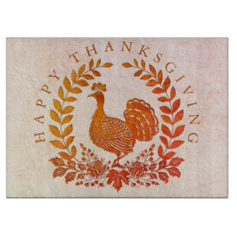 Happy Thanksgiving Turkey Cutting Board Schneidebrett