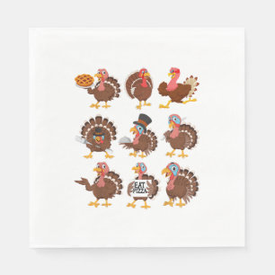 Happy Thanksgiving Turkey Day Girls Boys Kinder To Serviette