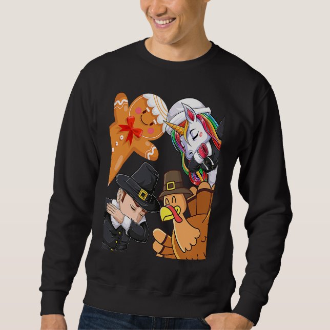 Happy Thanksgiving Turkey Day Kids Girls Boys Todd Sweatshirt (Vorderseite)
