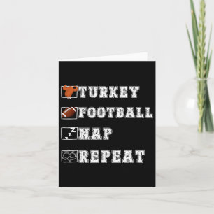 Happy Thanksgiving Turkey Football Nickerchen Wied Karte