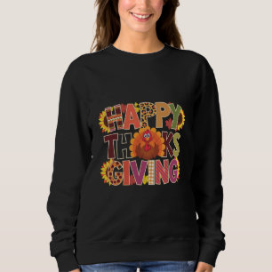 Happy Thanksgiving Turkey Funny Pumpkin Jahreszeit Sweatshirt
