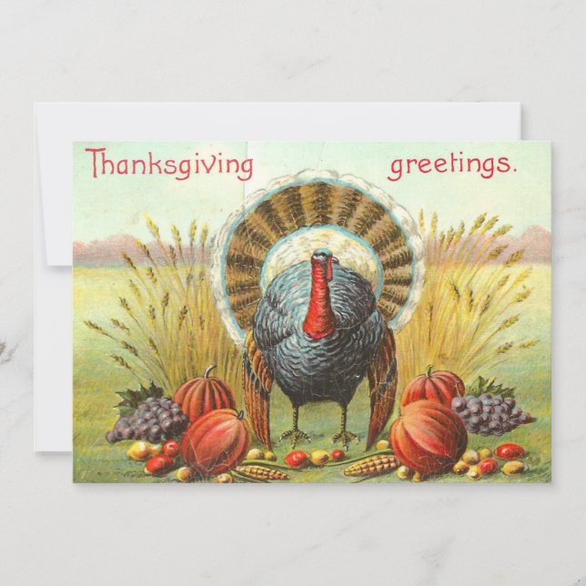 Happy Thanksgiving Turkey Holiday Card Feiertagskarte (Vorderseite)