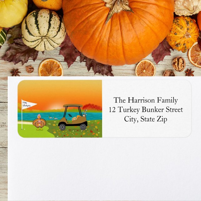 Happy Thanksgiving Turkey on Golf Course With Pie  (Von Creator hochgeladen)