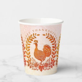 Happy Thanksgiving Turkey Paper Cups Pappbecher
