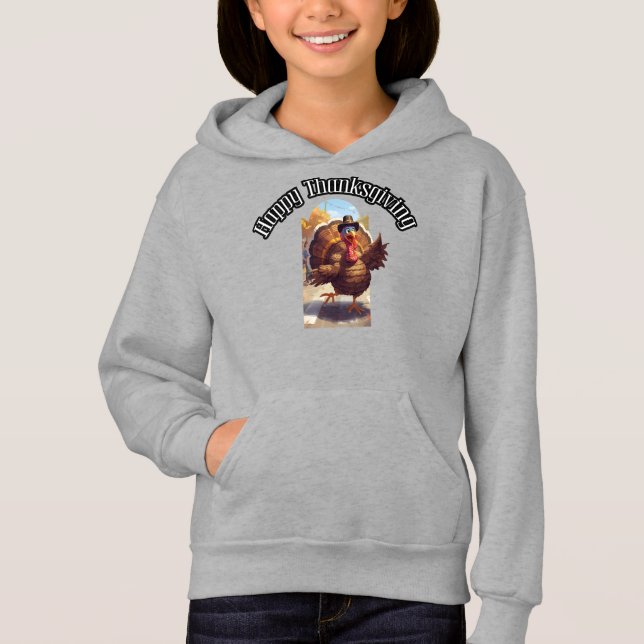 Happy Thanksgiving Turkey Parade Hoodie (Vorderseite)