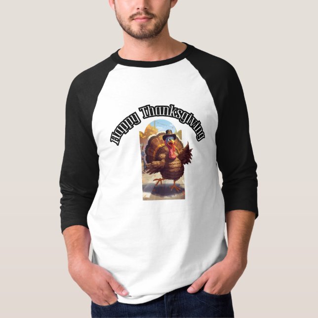Happy Thanksgiving Turkey Parade T-Shirt (Vorderseite)