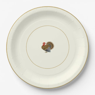 Happy Thanksgiving Turkey Rim Pappteller
