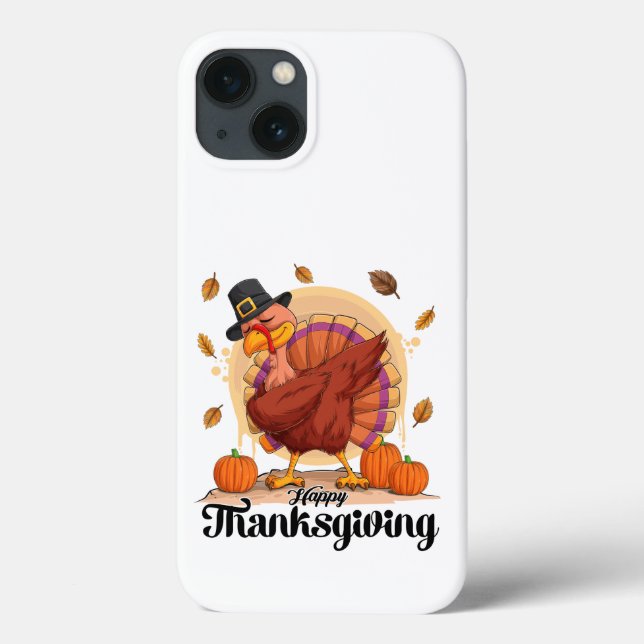 Happy Thanksgiving Typografie iPhone 13 Fall Case-Mate iPhone Hülle (Rückseite)