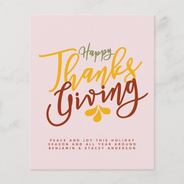 Happy Thanksgiving Typografy Year in Review (Vorderseite)