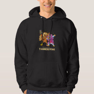 Happy Thanksgiving Unicorn Türkei Dabbing Funny Ki Hoodie